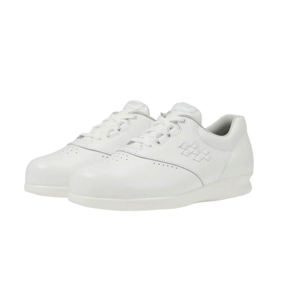 SAS Freetime Leather Shoes Loafers Oxford Women White 6.5 Slim AAA